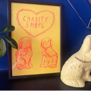 Charity Shops Risograph Print
