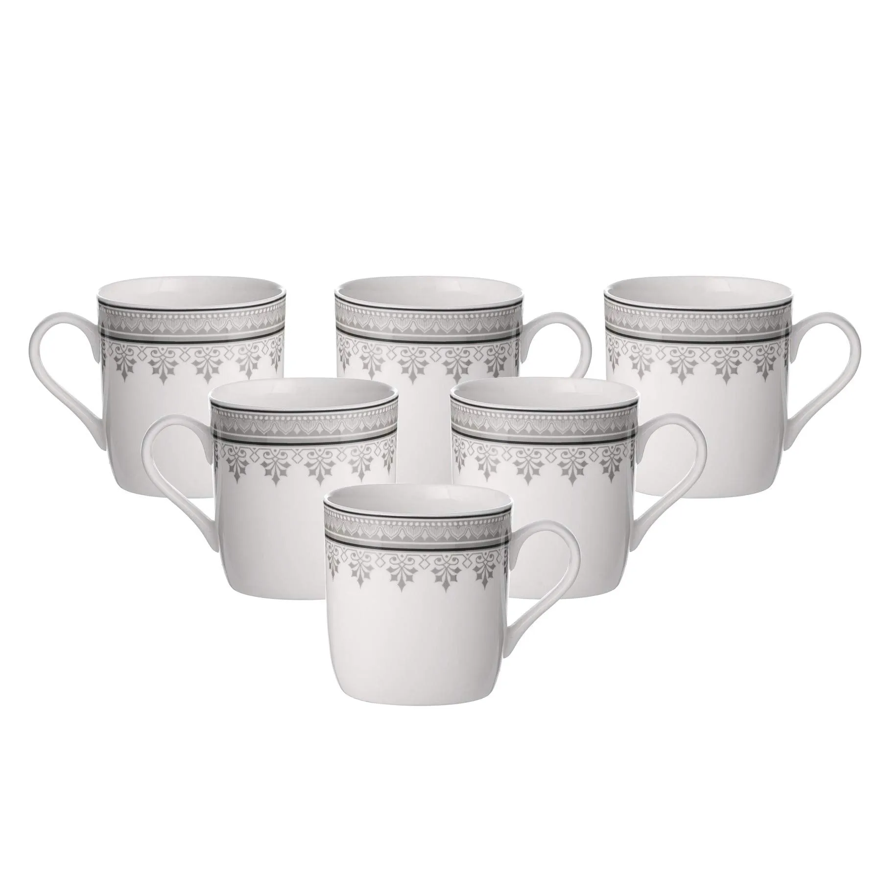 Clay Craft Ceramic Cup - Set of 6, Multicolour, 200Ml