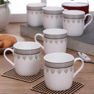 Clay Craft Ceramic Cup - Set of 6, Multicolour, 200Ml
