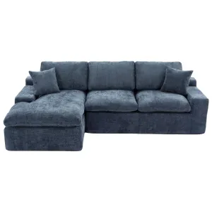 Cloud Sectional Sofa With Double Layer Cushion And Side Pockets, Free-Combined by Couch.com