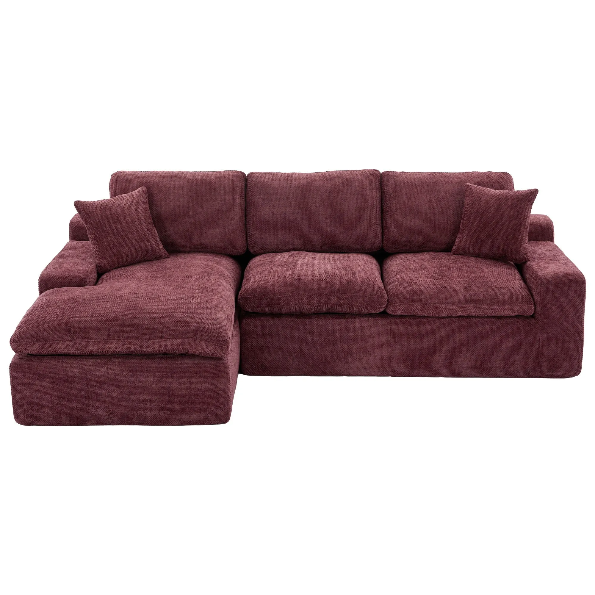 Cloud Sectional Sofa With Double Layer Cushion And Side Pockets, Free-Combined by Couch.com