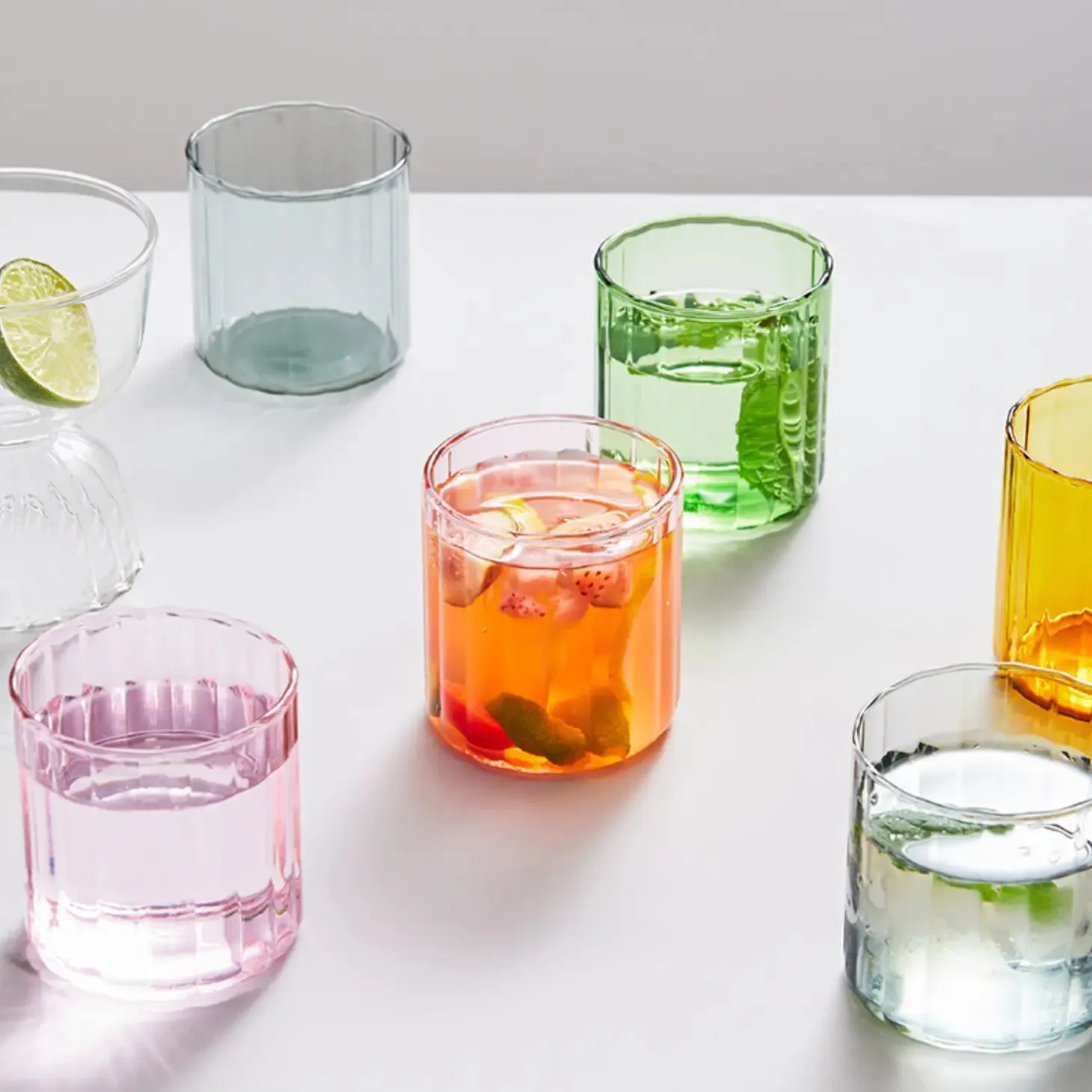 Colorful Glass Tumblers