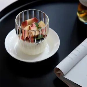 Creative Ribbed Glass Cups