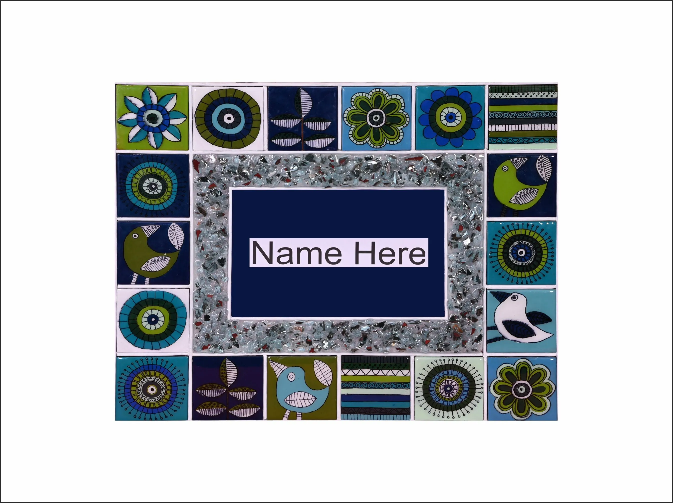 Creative Touch Doodling Tile Resin Name Plate (Customise)