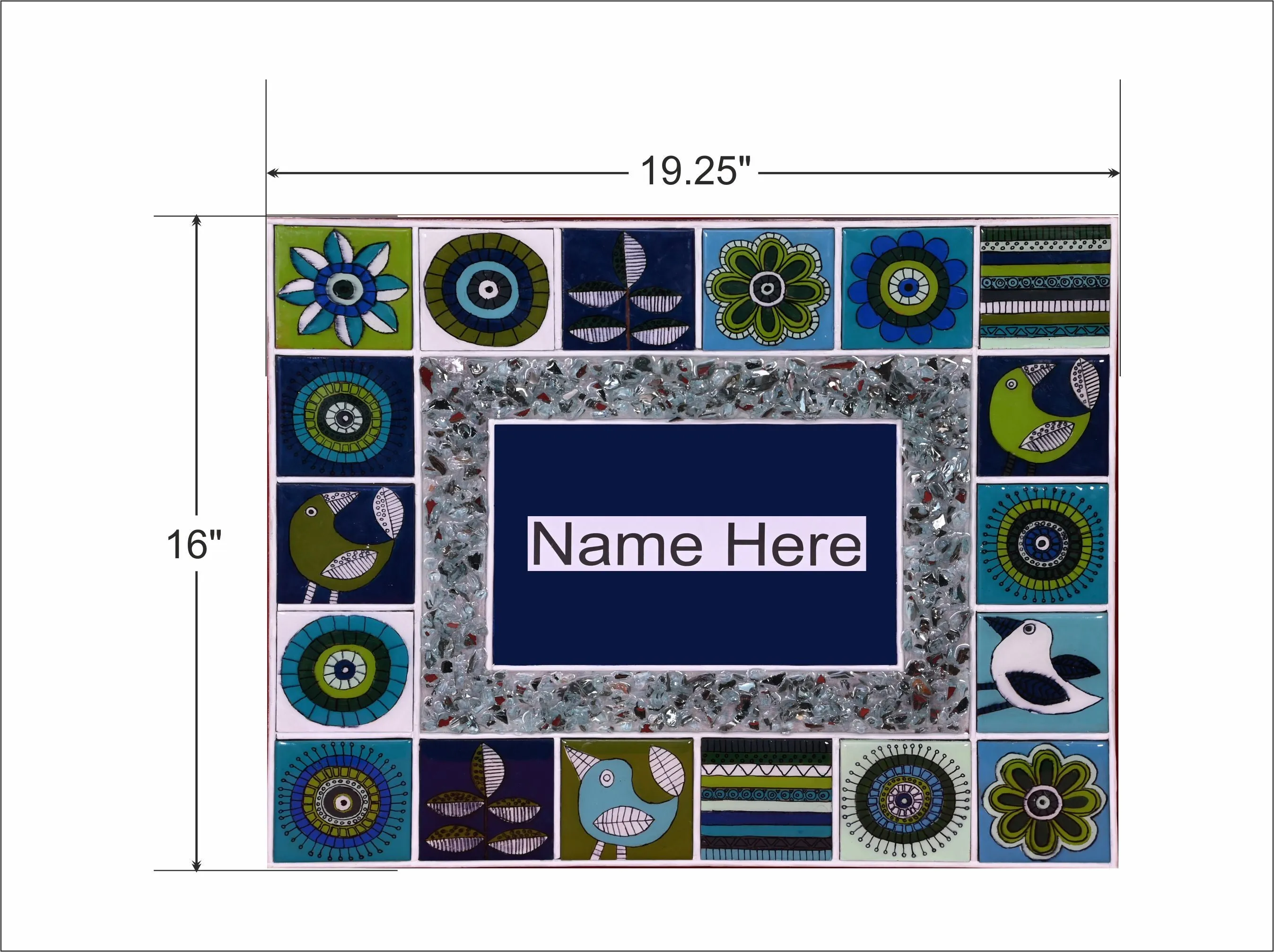 Creative Touch Doodling Tile Resin Name Plate (Customise)