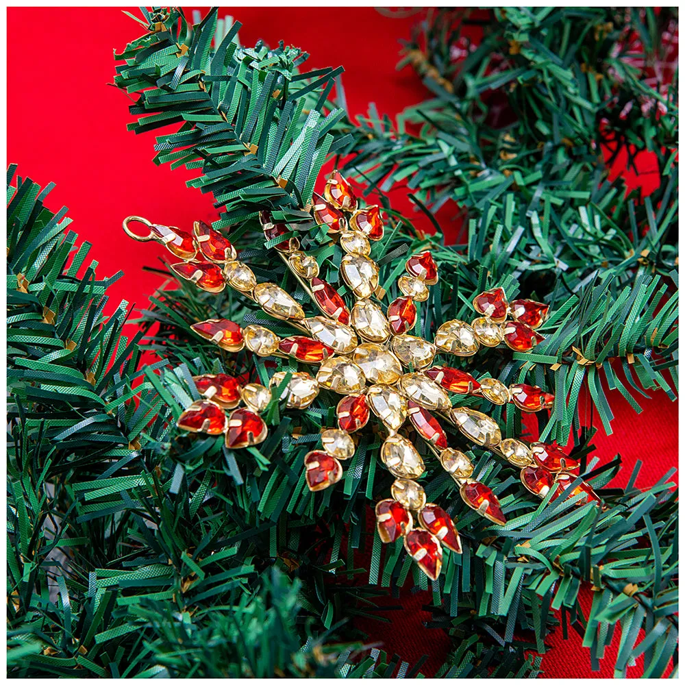 Crystal Hanging - Gold & Red