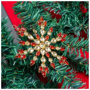 Crystal Hanging - Gold & Red