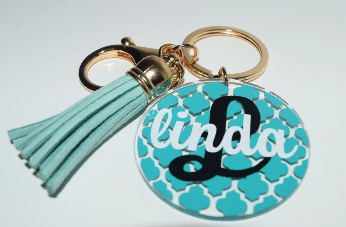 Custom Name Keychain | Mom Keychain | Bride key | monogram Keychains | Monogram Key Chain | Monogram Key Fob | Custom Keychain with Tassel |