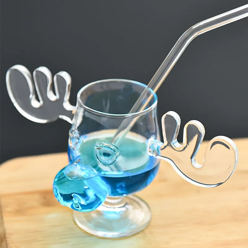 Cute Moose Cocktail Glass Creative 200ml Clear Wine Glass
