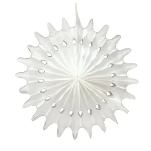 Decorative Fan White 30cm