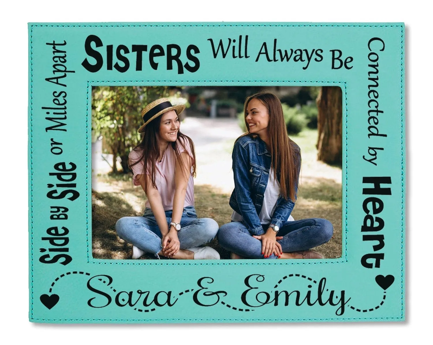 Distance Sister Picture Frame Personalized Best Friends Forever Birthday Present Sibling Gift Idea Best Big Little Sisters Womens Sis Photo
