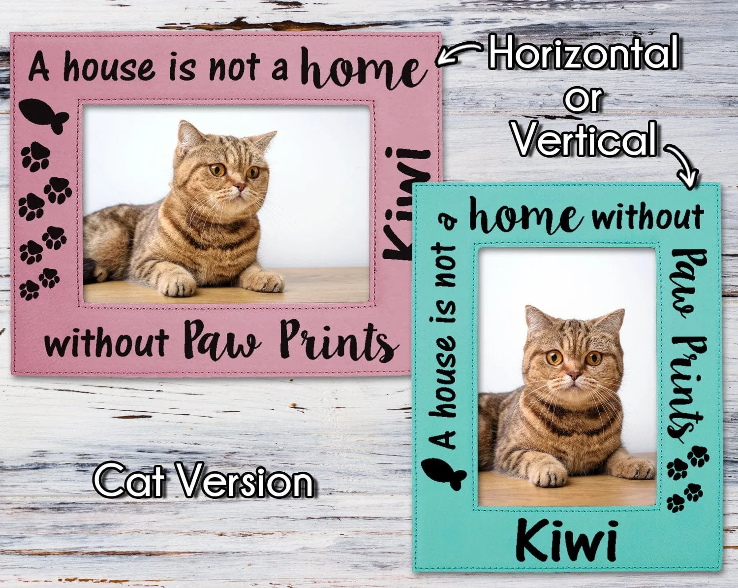 Dog or Cat New Pet Mom Dad Rescued Adopted Picture Frame Engraved 5x7 Personalized Photo Home Decor Best Friend Birthday Mothers Day Gift