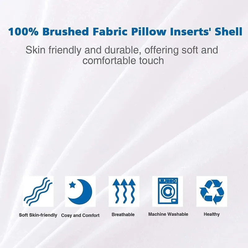 EASY BEDDING Pinch Pillows for Sleeping Luxury Hotel Collection 100% Egypation Cotton Standard Size 16x 24 Inch Pink Solid (Pack of 2)