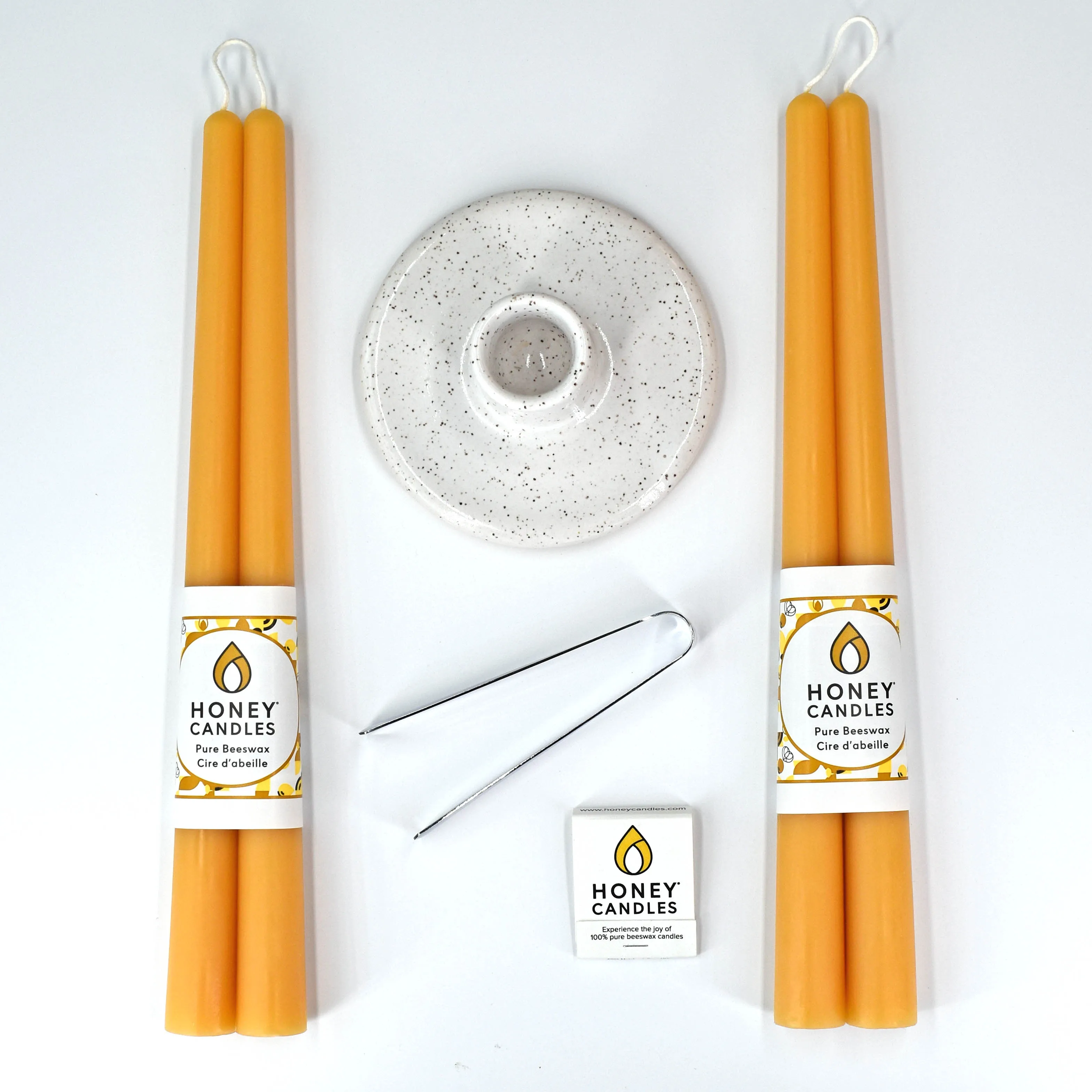 Eek Pottery X Honey Candles Candlestick Gift Set