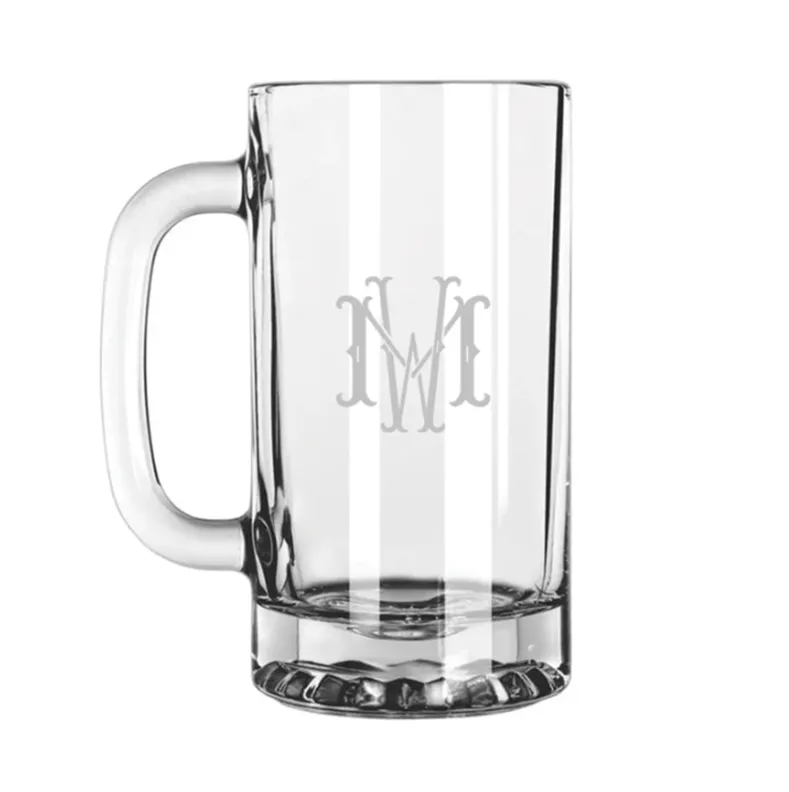 Engraved Glass Beer Mug