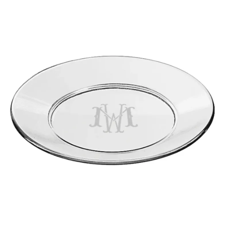 Engraved Glass Round 8" Plate
