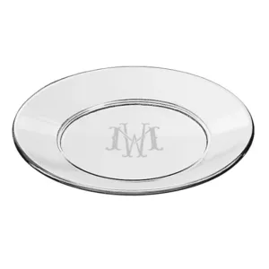 Engraved Glass Round 8" Plate