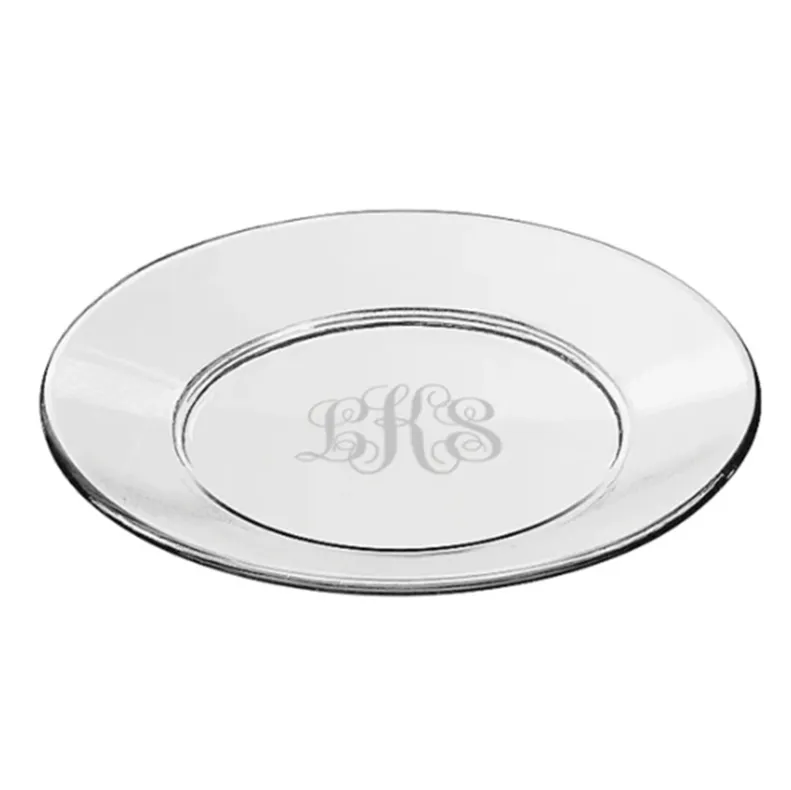 Engraved Glass Round 8" Plate