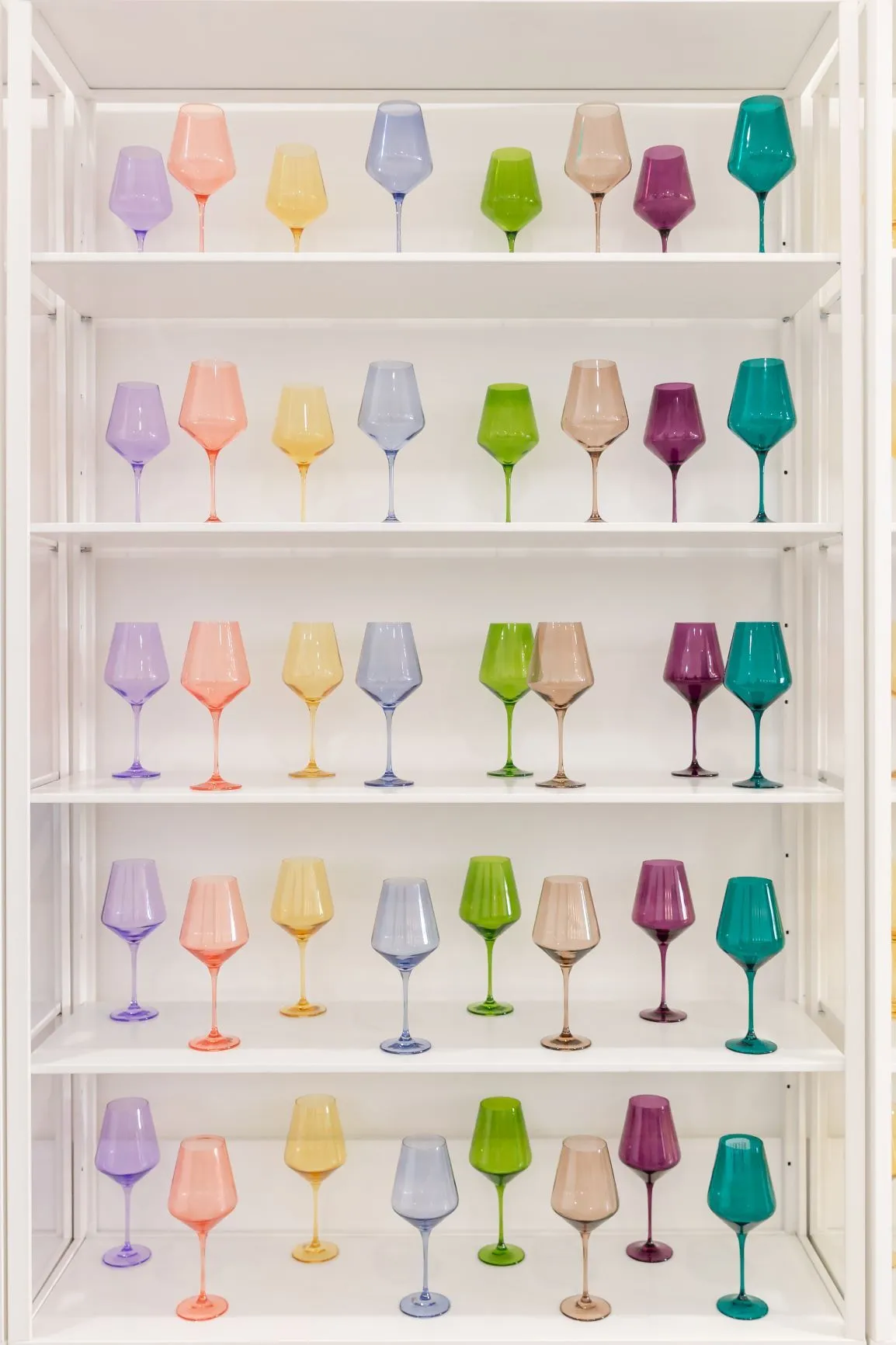 Estelle Colored Glass Stemware Set/2