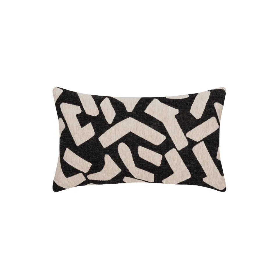 FASCINATION CHARCOAL LUMBAR PILLOW