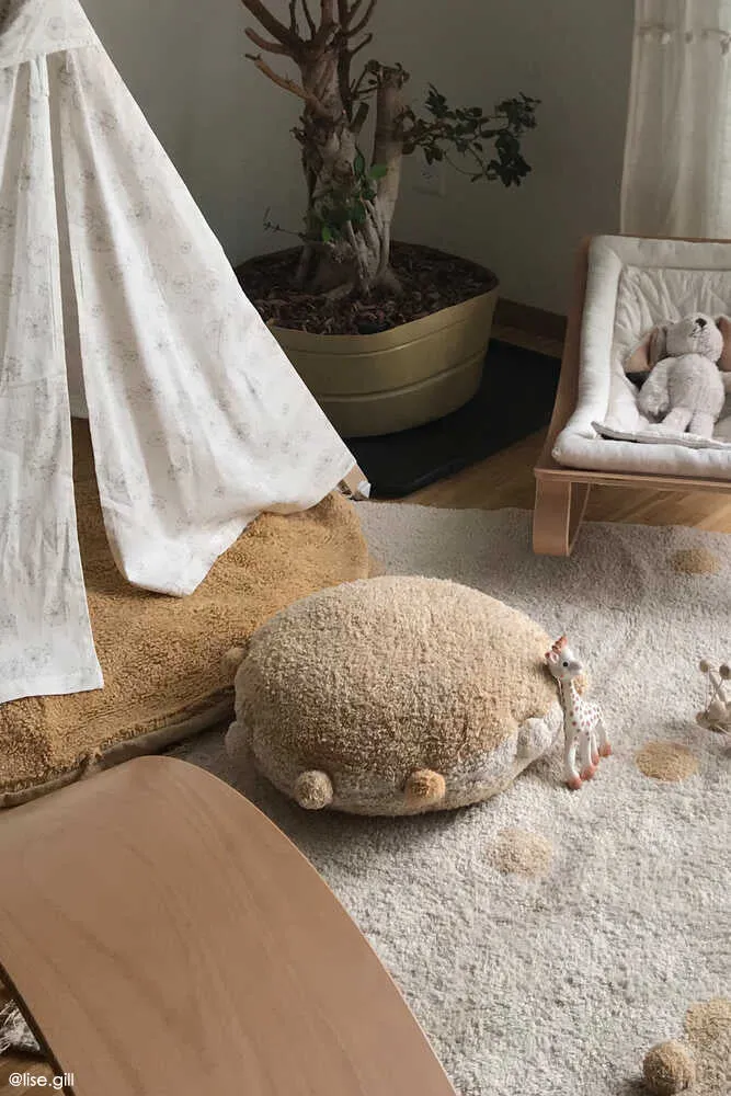 FLOOR CUSHION BUBBLY HONEY