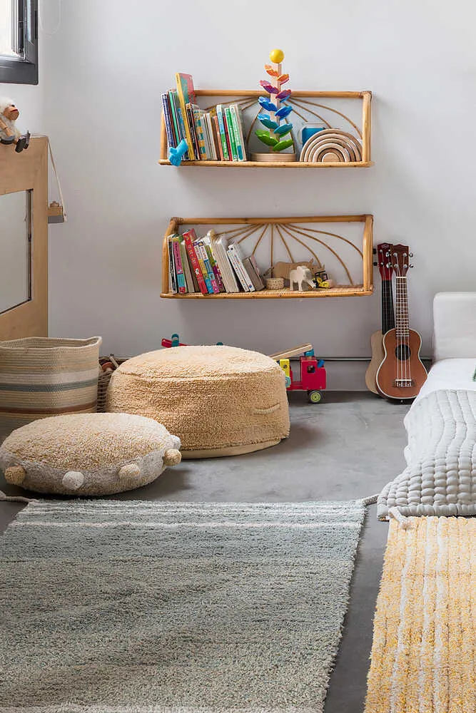FLOOR CUSHION BUBBLY HONEY