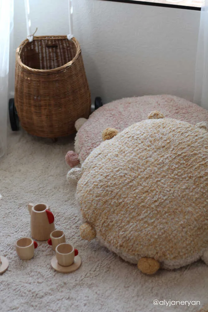 FLOOR CUSHION BUBBLY HONEY