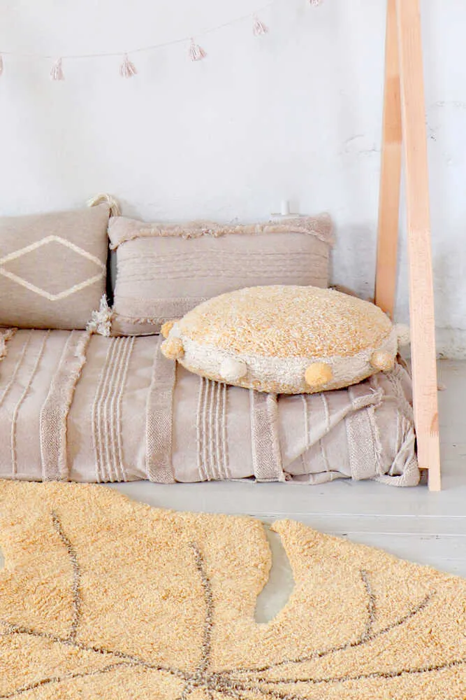 FLOOR CUSHION BUBBLY HONEY