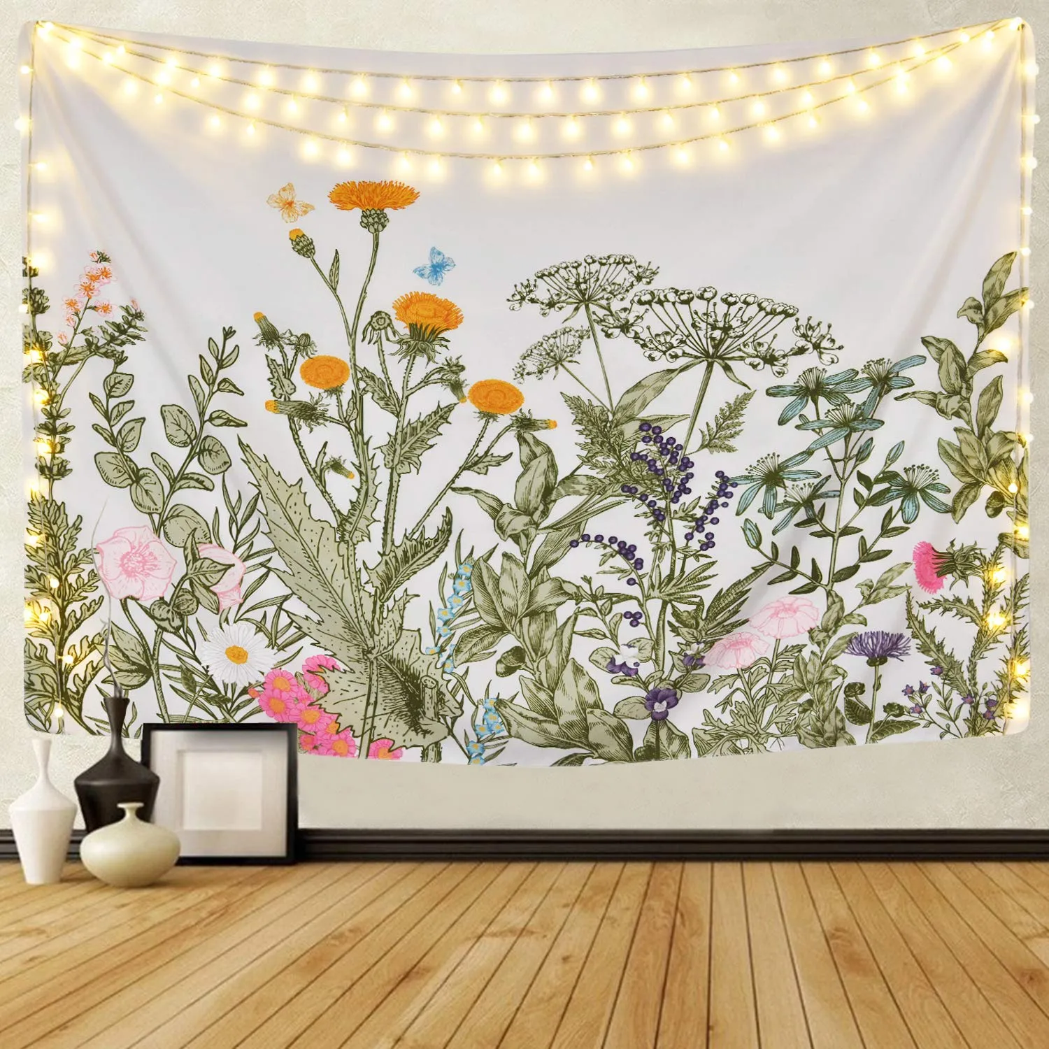 Floral Plants Tapestry