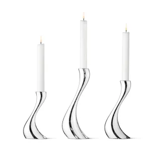 Georg Jensen Cobra Candle Holder with 3 Candles (Set of 3)