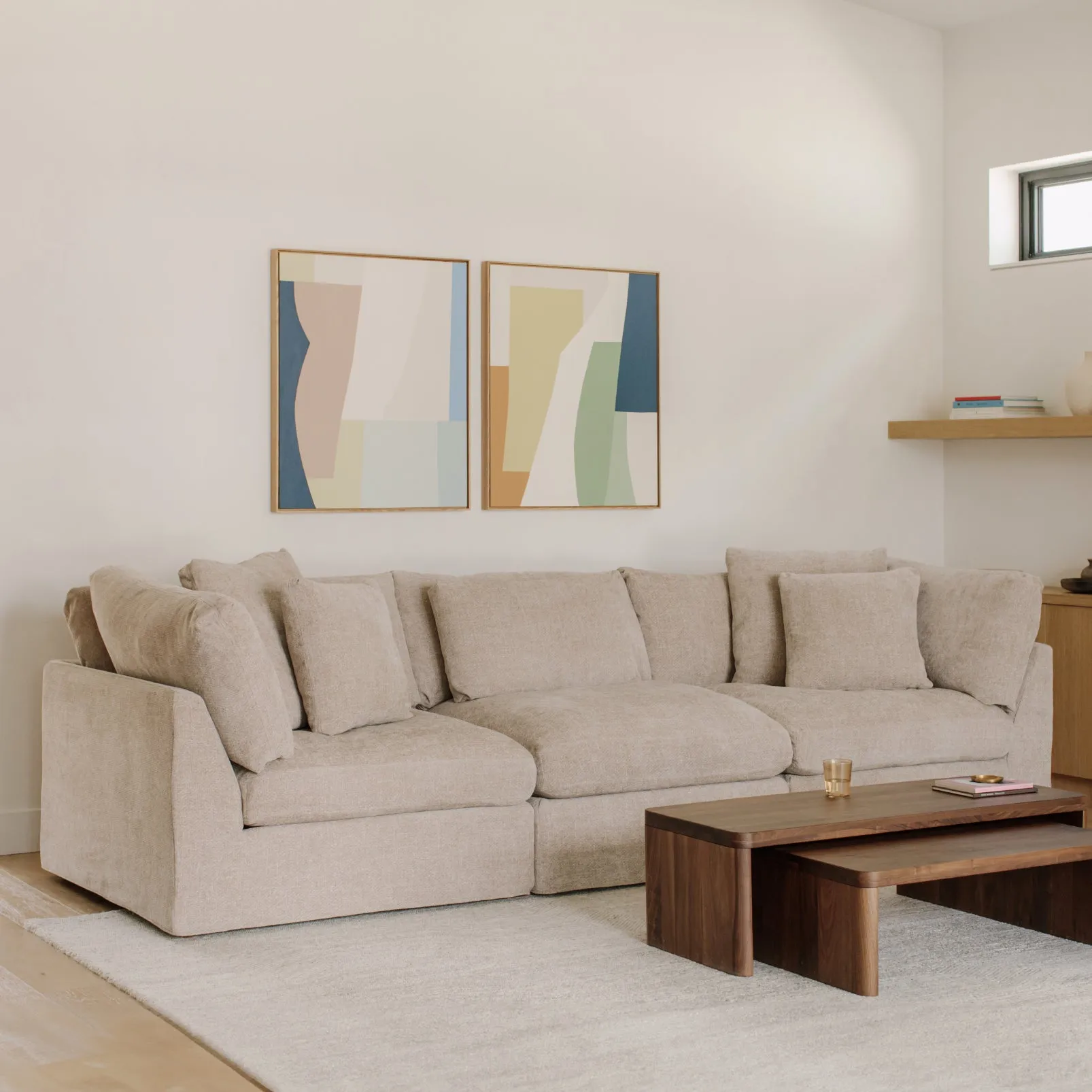 Get Together™ 3-Piece Modular Sofa, Standard, Champagne