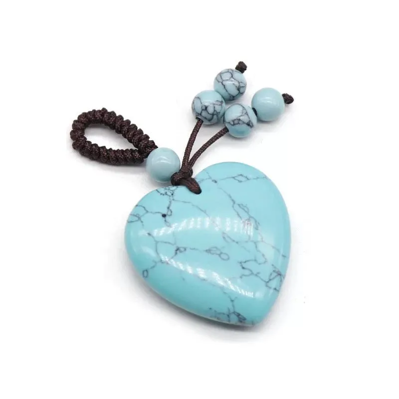 Hand Craft Natural Stone Keychains