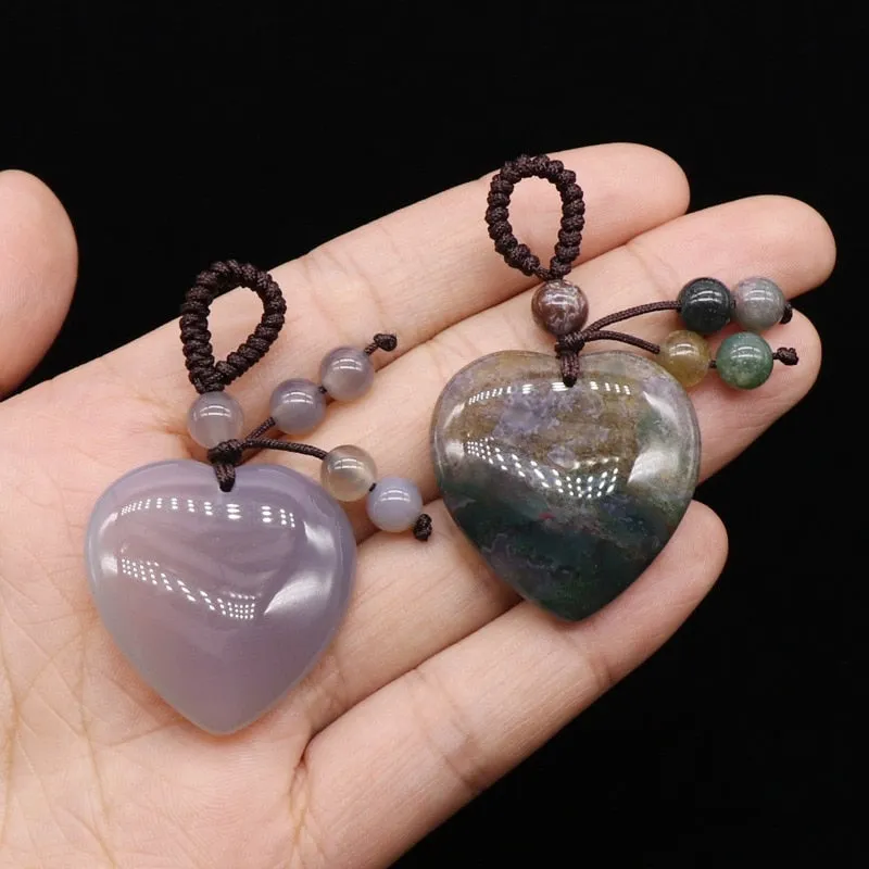 Hand Craft Natural Stone Keychains