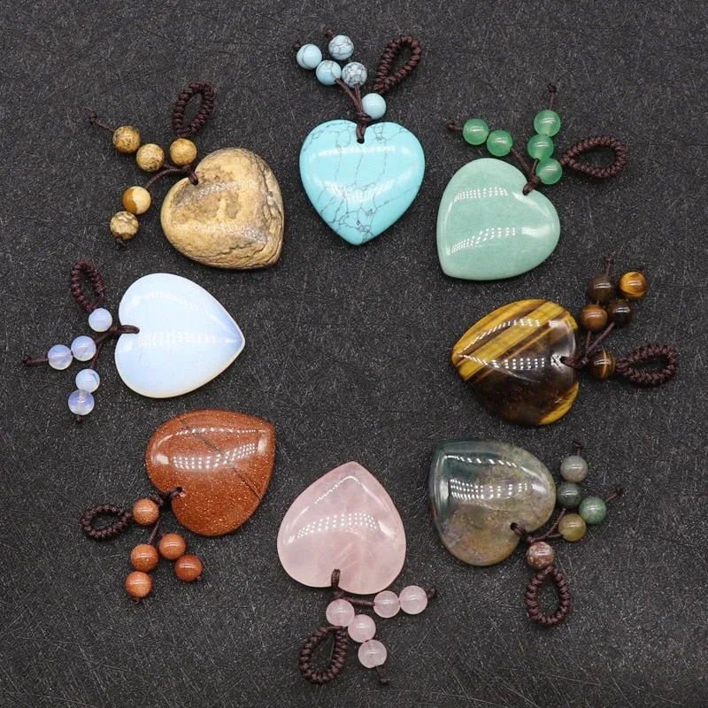 Hand Craft Natural Stone Keychains