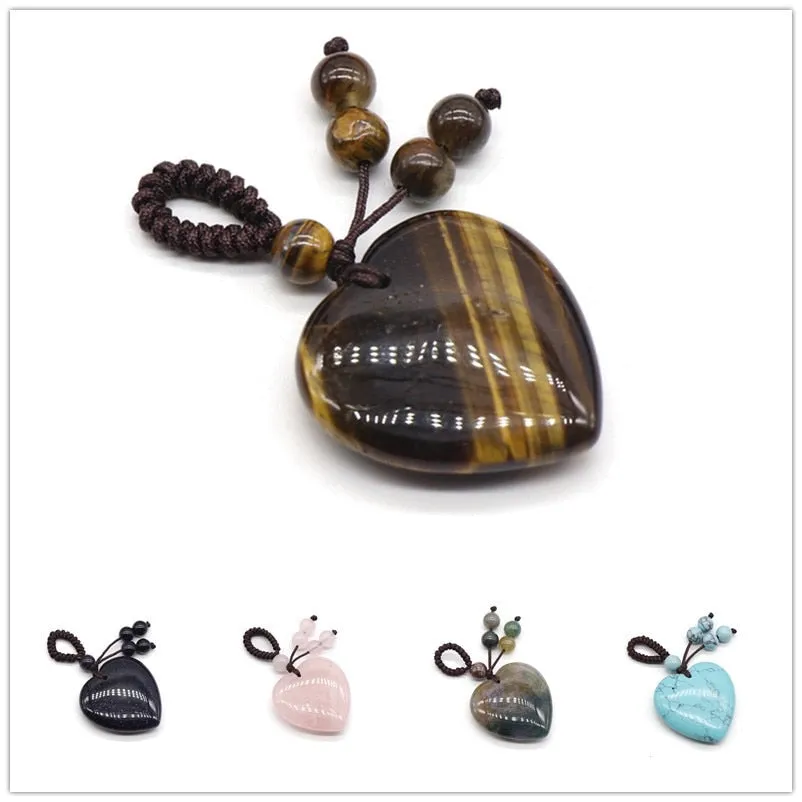 Hand Craft Natural Stone Keychains