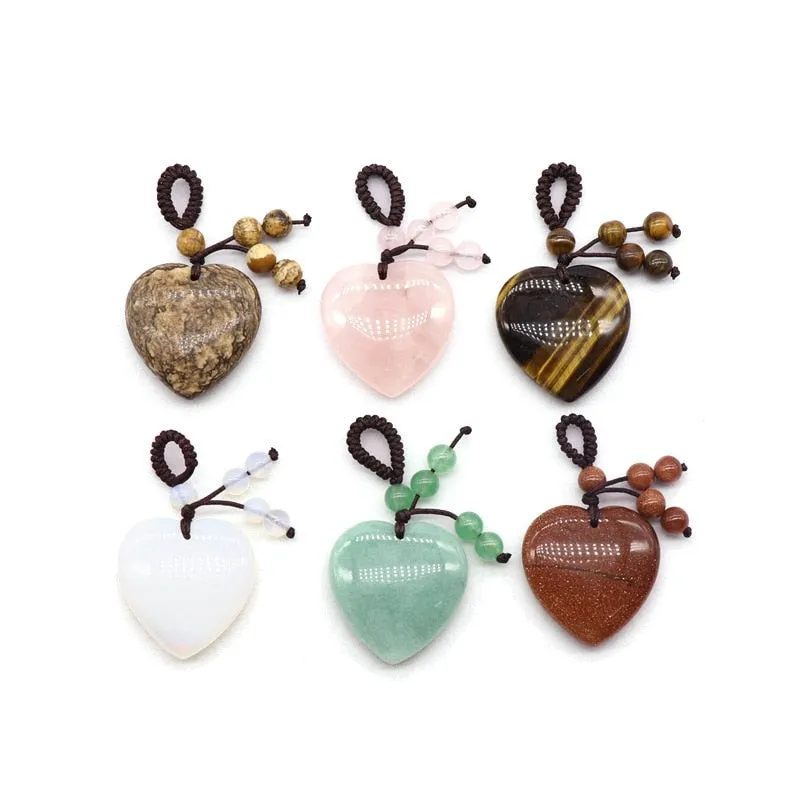 Hand Craft Natural Stone Keychains