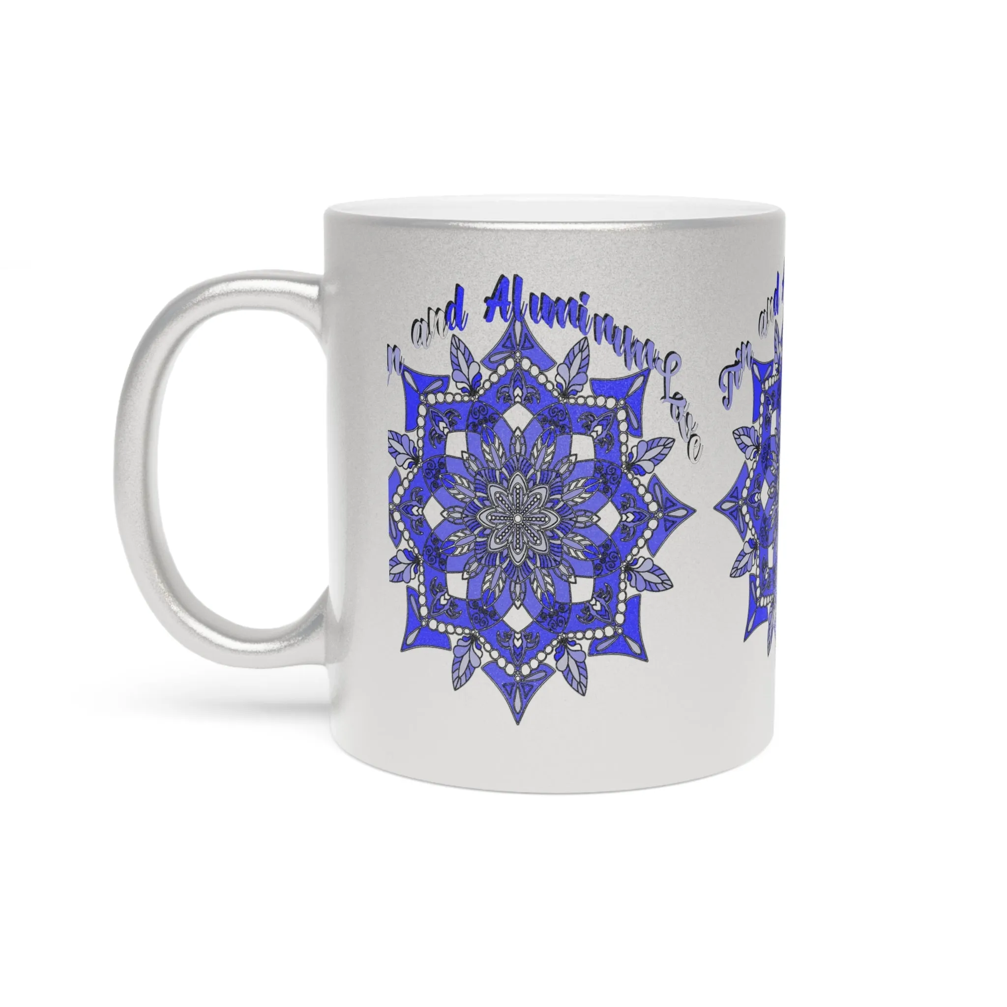 Hand Drawn Mandala Mug - Tin & Aluminum Anniversary Gift