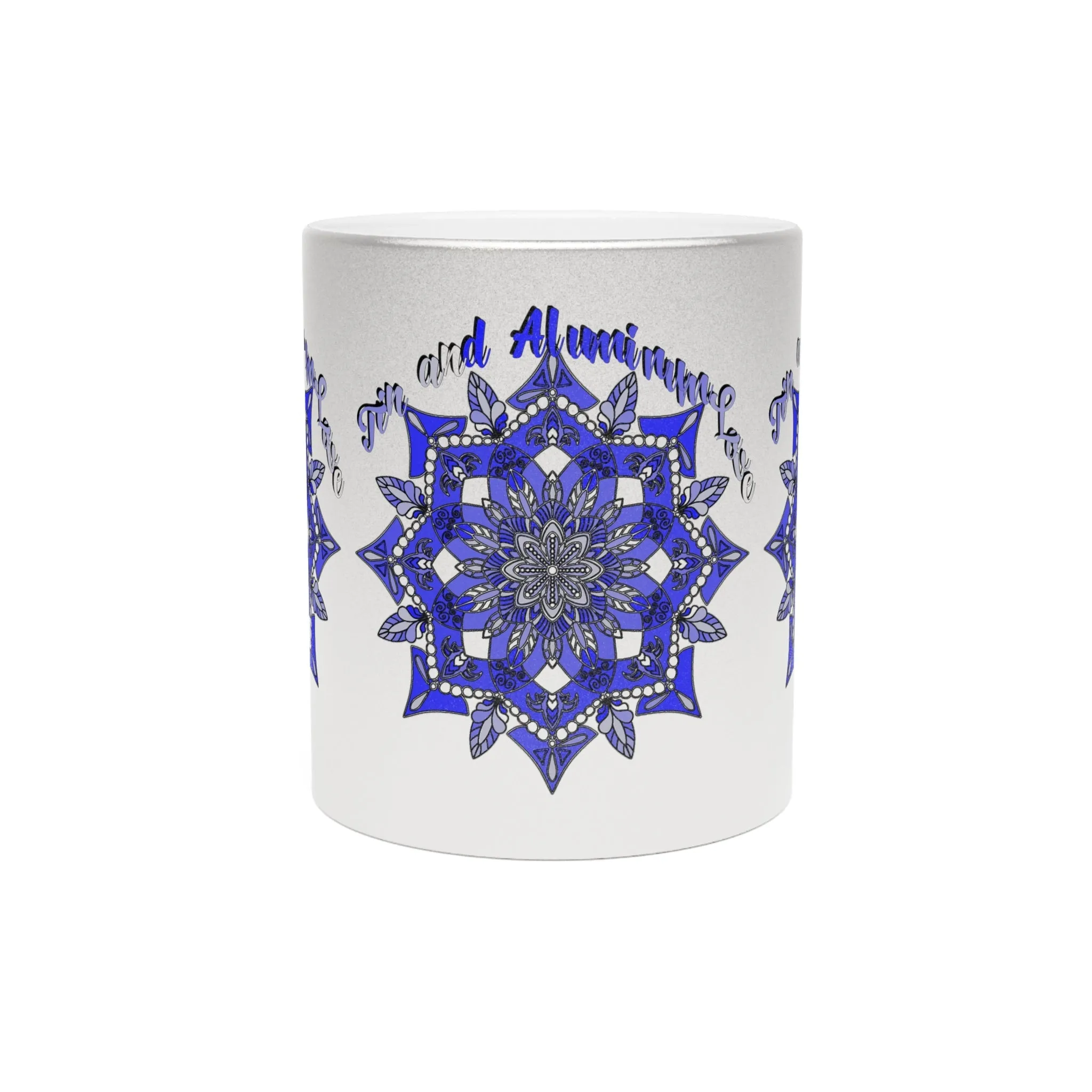 Hand Drawn Mandala Mug - Tin & Aluminum Anniversary Gift