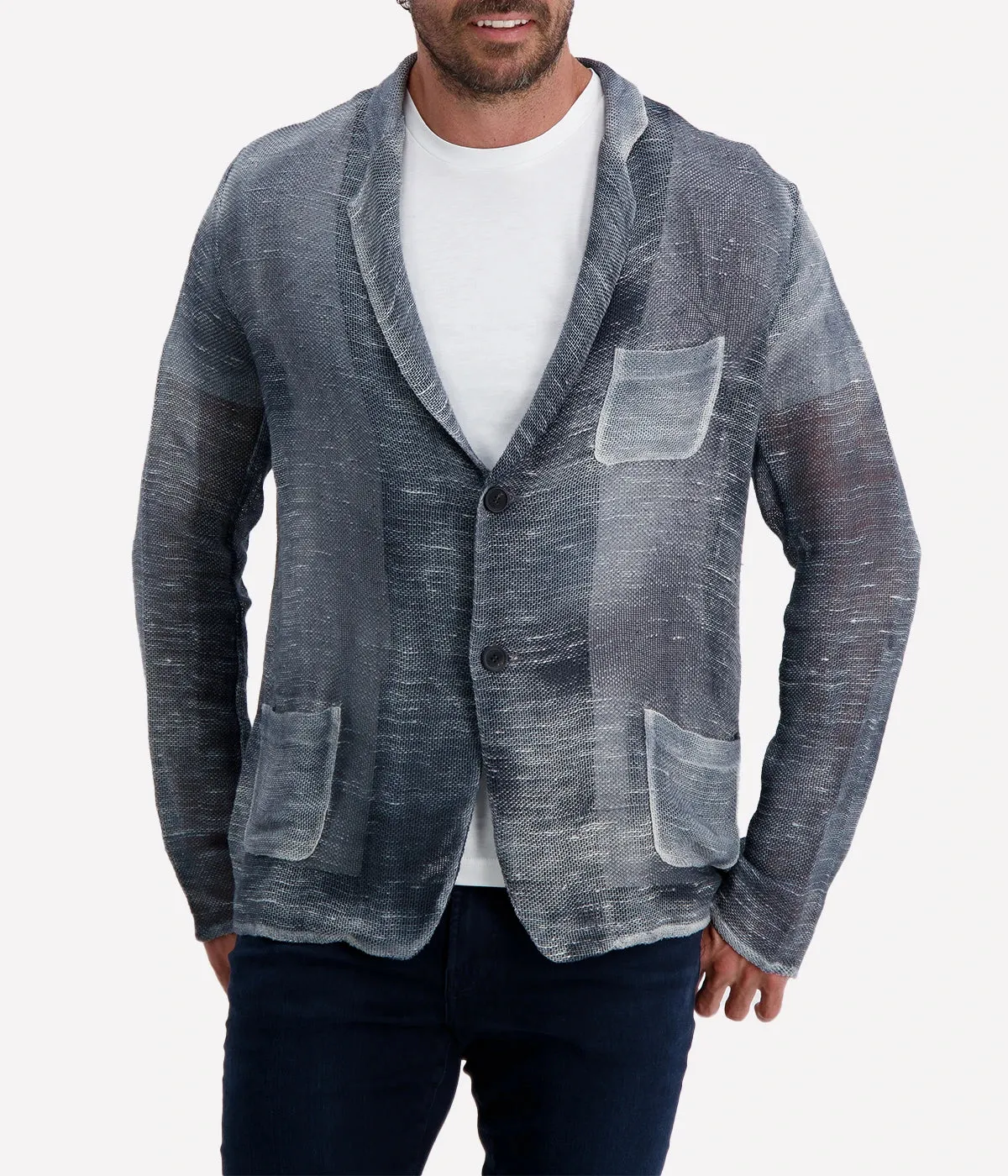 Hand Painted Rever Jacket in Huskey