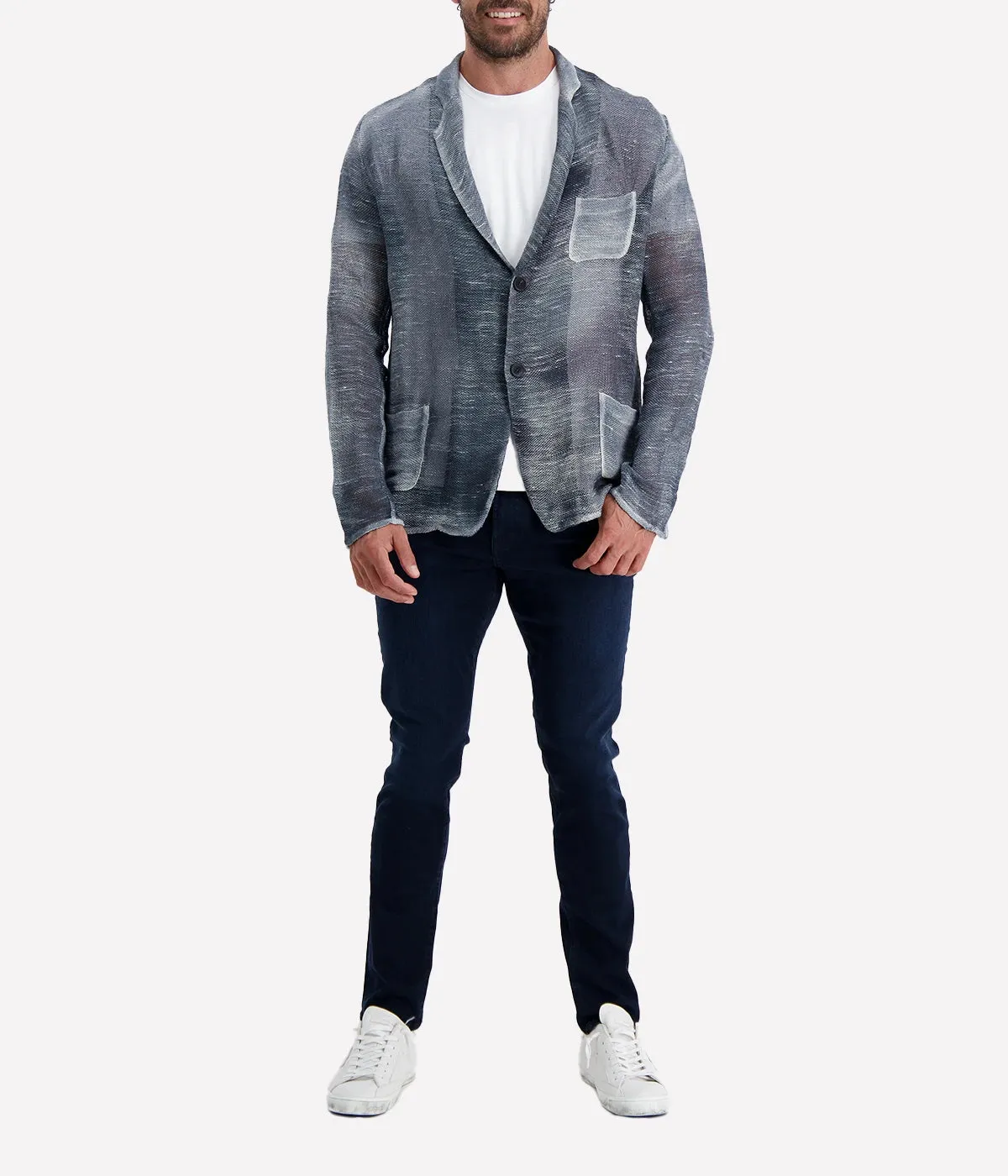 Hand Painted Rever Jacket in Huskey