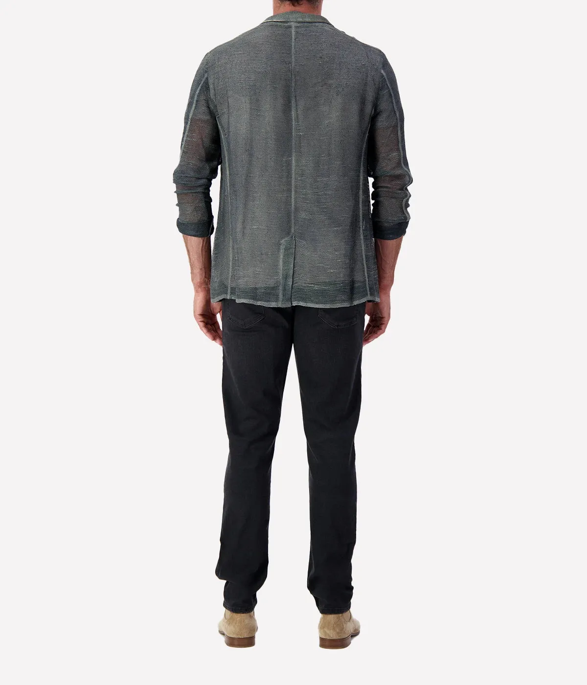 Hand Painted Rever Jacket in Mushroom