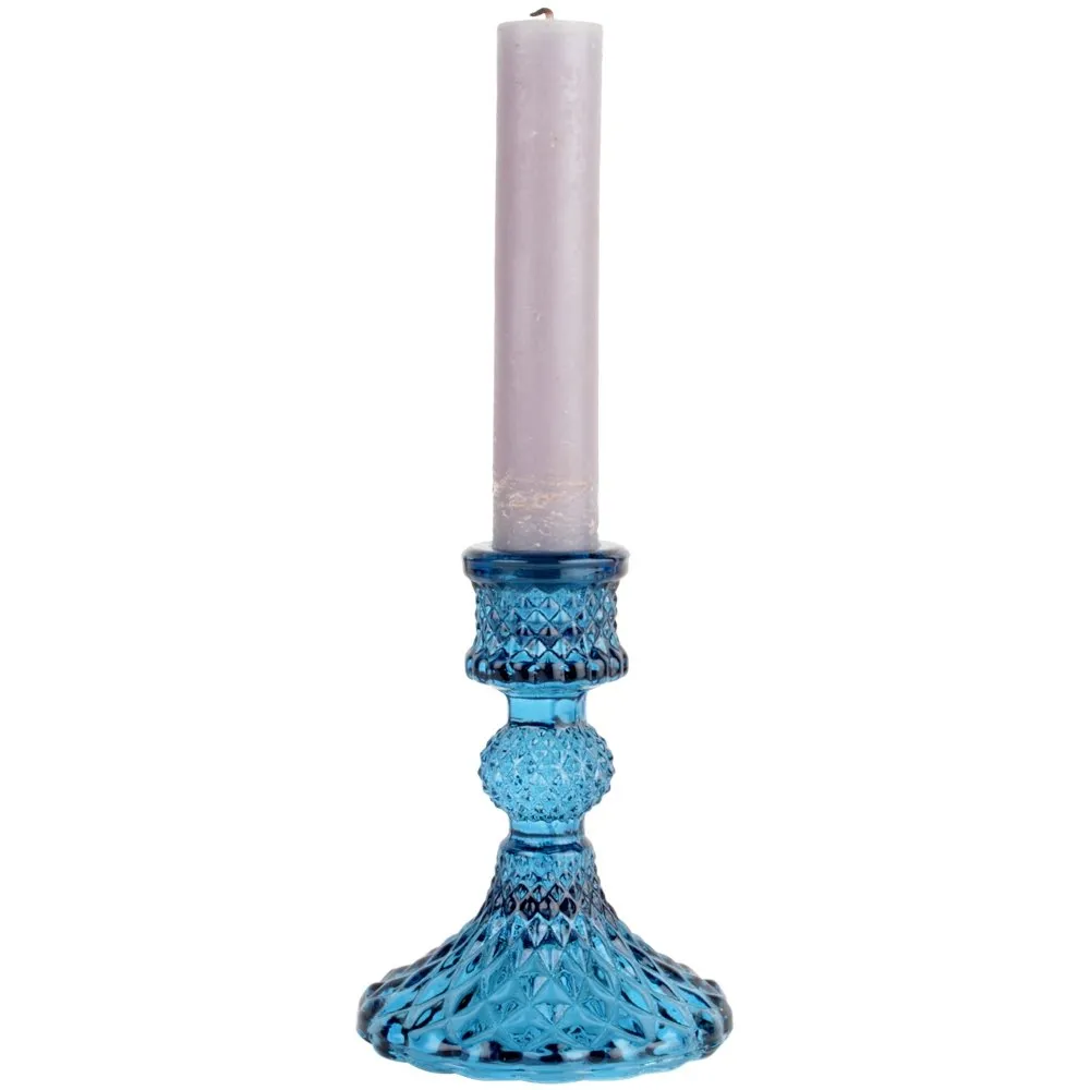 Harlequin Glass Candlesticks