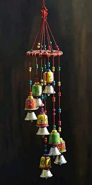 HEJAL Handicraft Wind Chimes Round with Bell Set of 1