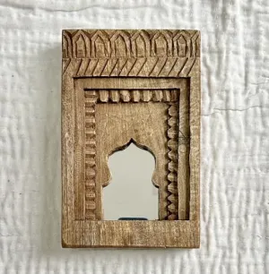 Infinite Art Decorative Wall Hanging Frames with Arched Designs, Set of 3, Green, Brown, Teal | Small 6 X 9 Inches Decorative Mirror (Brown)