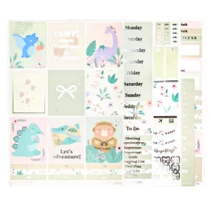 Jurassic Luxe Sticker Kit   date dots (silver foil)