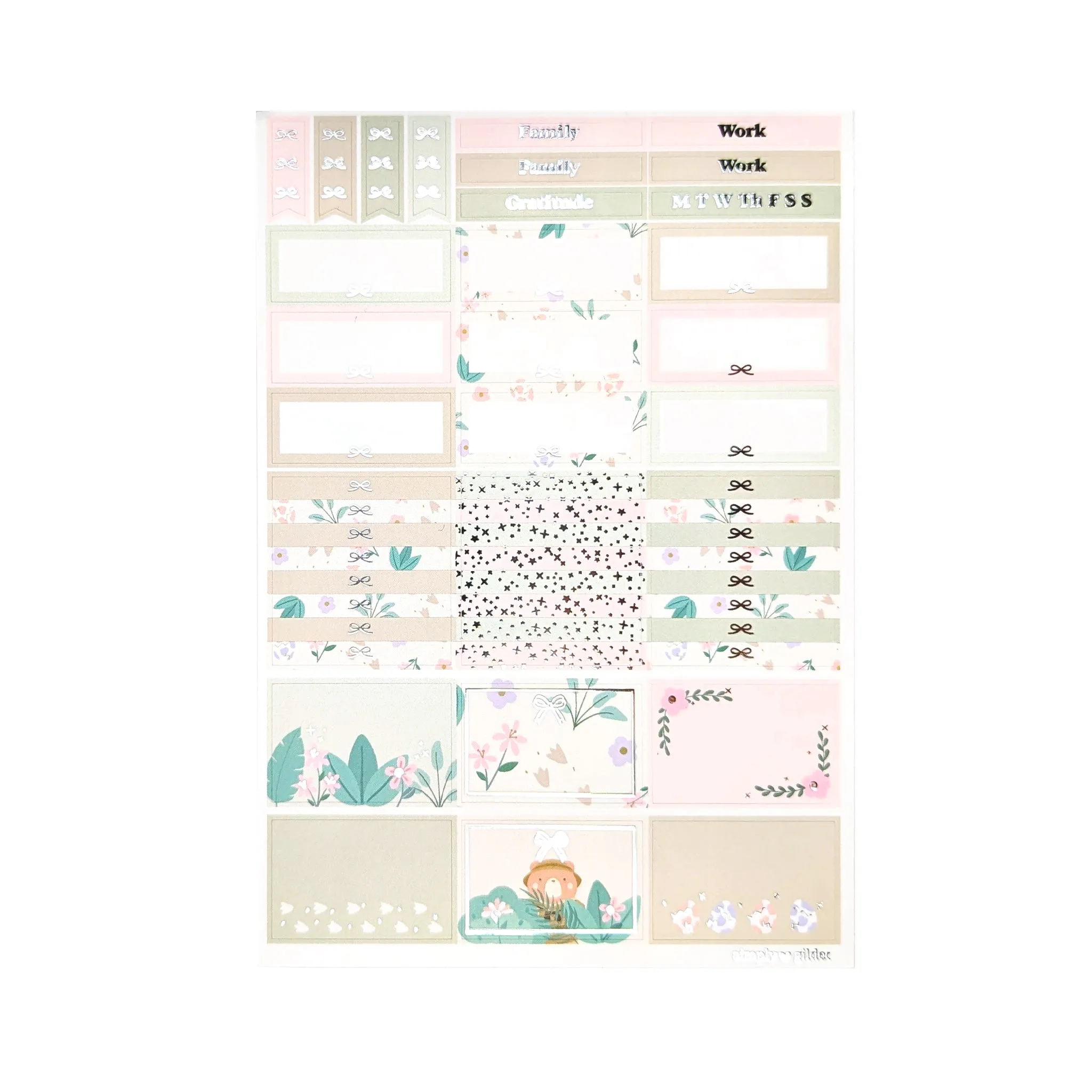 Jurassic Luxe Sticker Kit   date dots (silver foil)