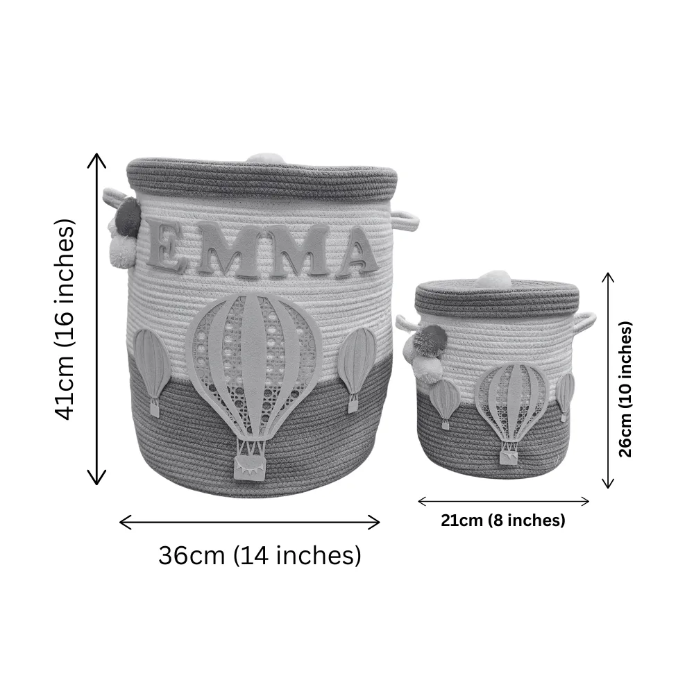 Jute Cotton Storage Basket  with Lid - Toffee Drift
