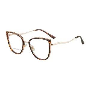 KatKani Women's Full Rim Memory TR 90 Resin Cat Eye Frame Eyeglasses R7149