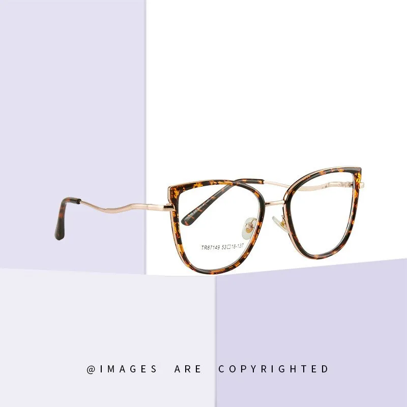 KatKani Women's Full Rim Memory TR 90 Resin Cat Eye Frame Eyeglasses R7149