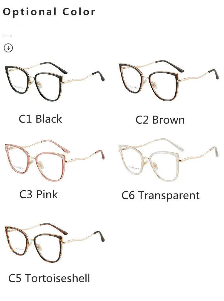 KatKani Women's Full Rim Memory TR 90 Resin Cat Eye Frame Eyeglasses R7149